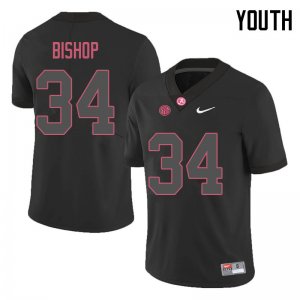 NCAA Youth Alabama Crimson Tide #34 Brandon Bishop Stitched College 2018 Nike Authentic Black Football Jersey EP17A80DO